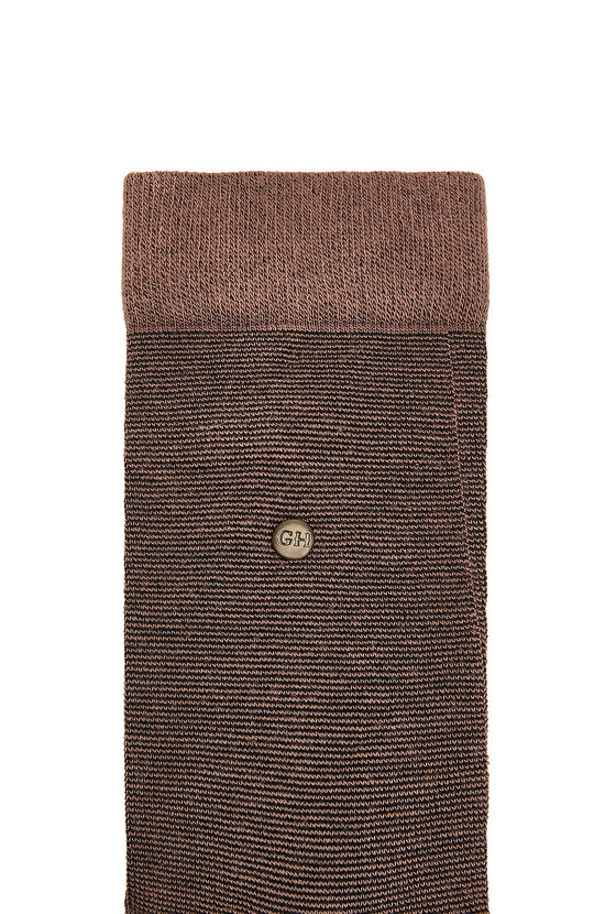 Kahverengi Erkek Düz Soket Çorap