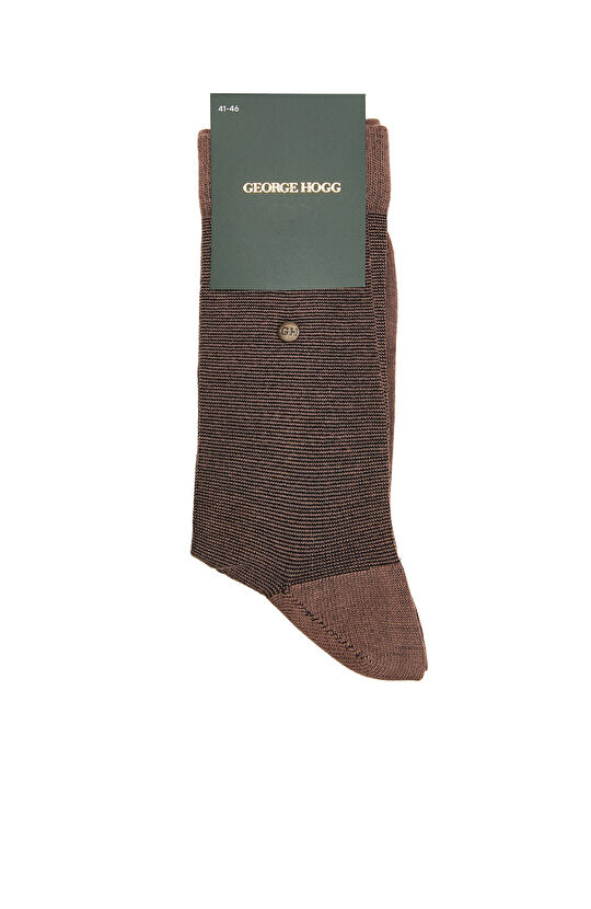 Kahverengi Erkek Düz Soket Çorap