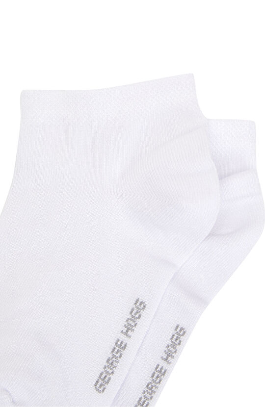 Beyaz 2li Kadın Bambu Patik Çorap Seti