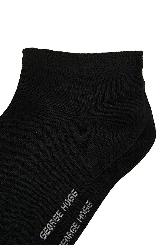 Siyah 2li Kadın Bambu Patik Çorap Seti