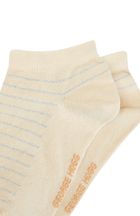 Ekru 2li Kadın Patik Çorap Seti