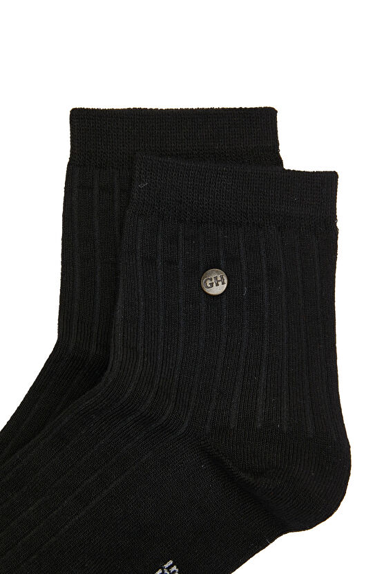 Siyah Kadın Bambu Soket Çorap