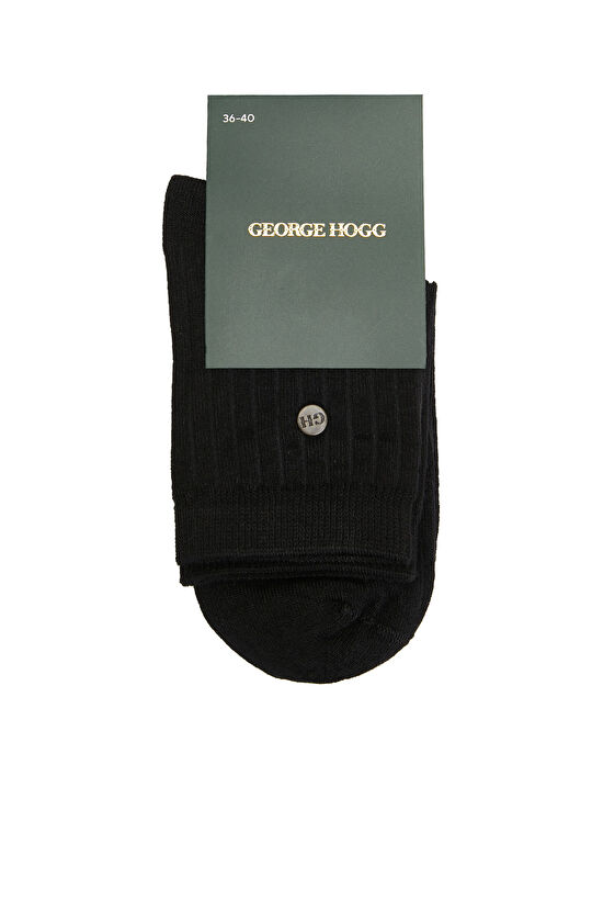 Siyah Kadın Bambu Soket Çorap