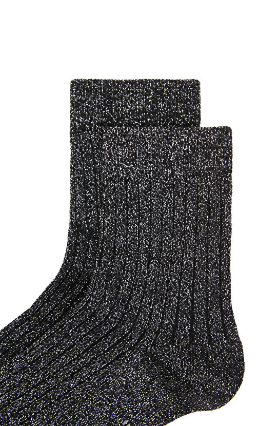 Siyah Düz Soket Çorap