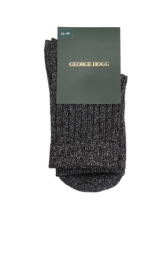 Siyah Düz Soket Çorap