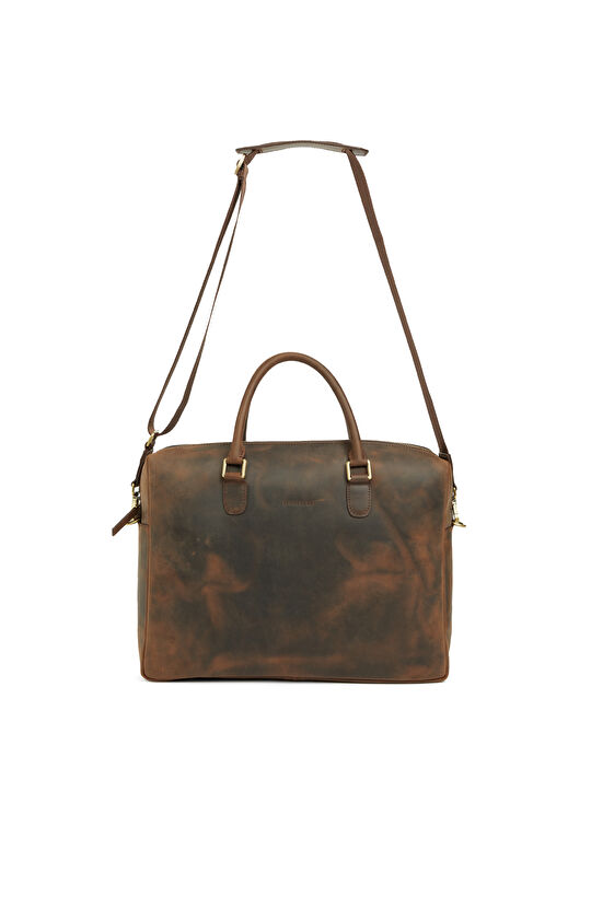 Kahverengi Erkek Deri Laptop Çantası