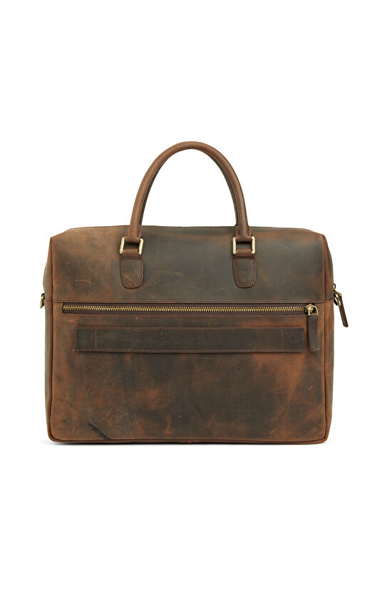 Kahverengi Erkek Deri Laptop Çantası