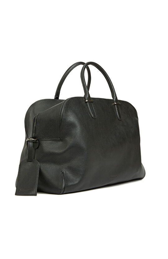 Siyah Erkek Deri Seyahat Çantası