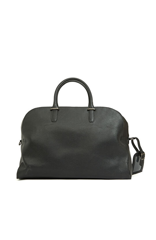 Siyah Erkek Deri Seyahat Çantası