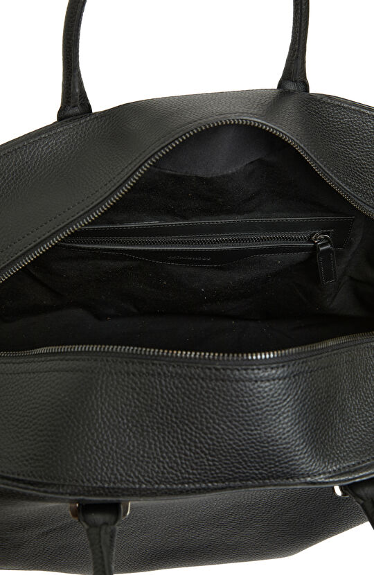 Siyah Erkek Deri Seyahat Çantası