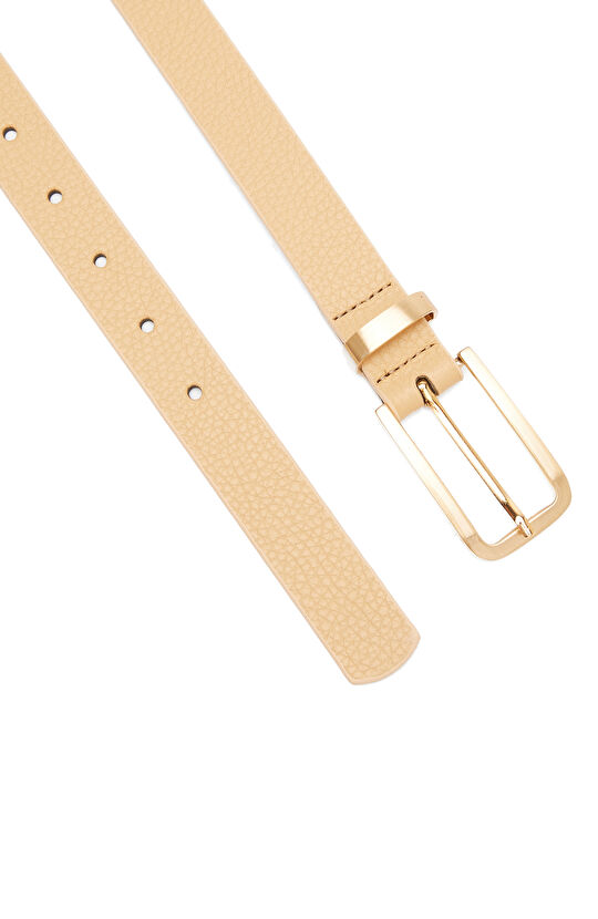 Sarı Kadın Deri Kemer