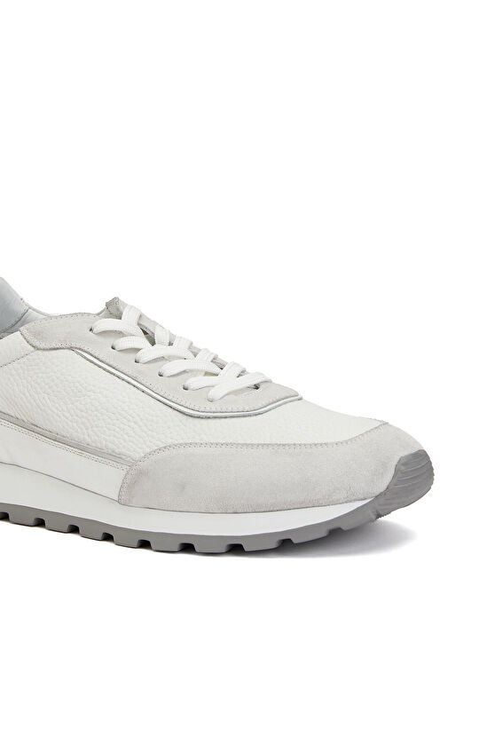 Beyaz Erkek Deri Sneaker