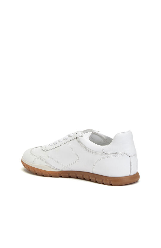 Beyaz Rahat Kadın Deri Sneaker