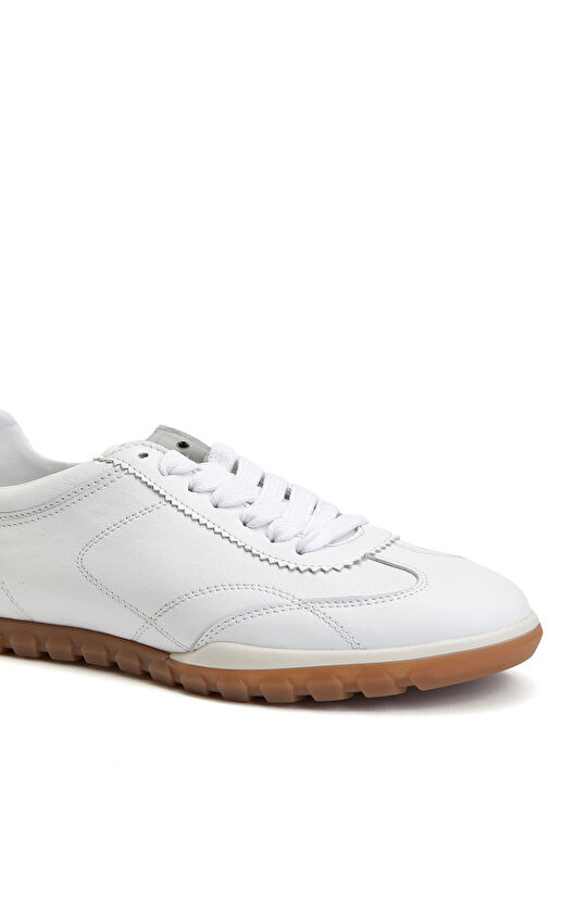 Beyaz Rahat Kadın Deri Sneaker
