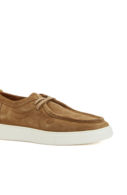 Camel Saraç Detaylı Erkek Deri Ayakkabı