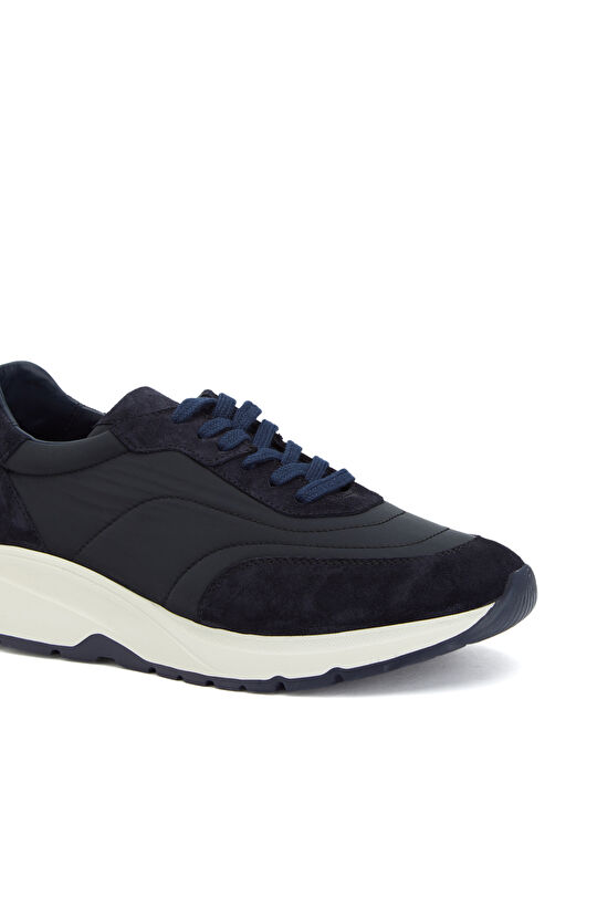 Lacivert Erkek Deri Sneaker