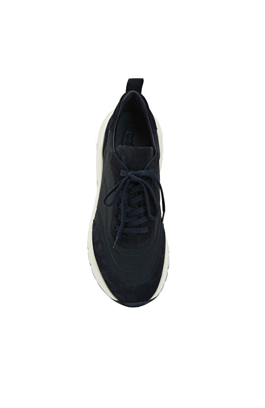 Lacivert Erkek Deri Sneaker