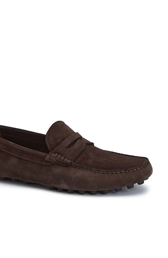 Acı Kahve Erkek Günlük Rahat Süet Loafer