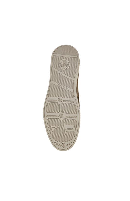 Haki Püskül Detaylı Erkek Deri Loafer