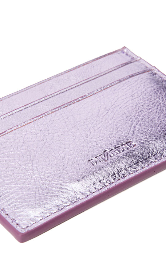 Lila Kadın Deri Kartlık
