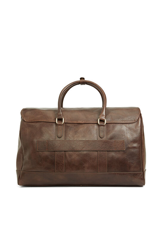 Kahverengi Erkek Deri Seyahat Çantası
