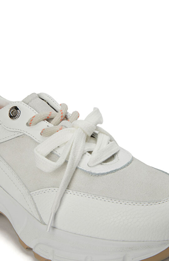 Beyaz Günlük Rahat Kadın Deri Sneaker