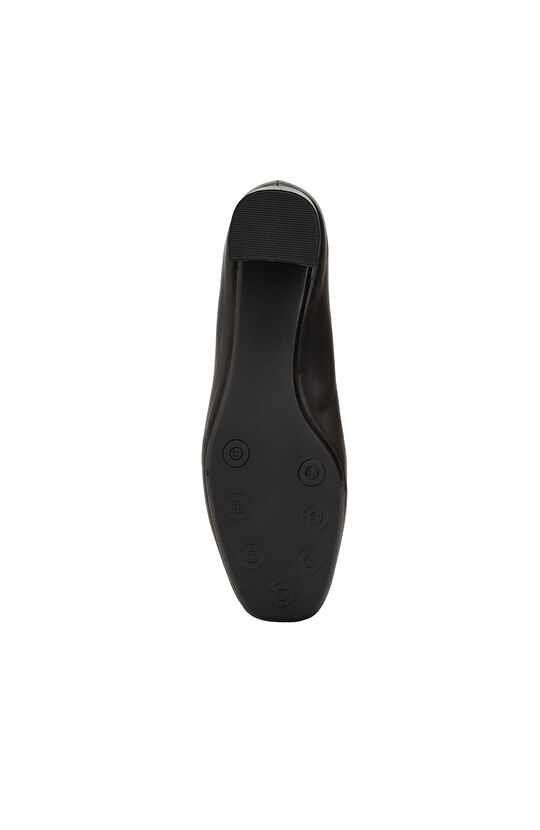 Siyah Rahat Deri Stiletto