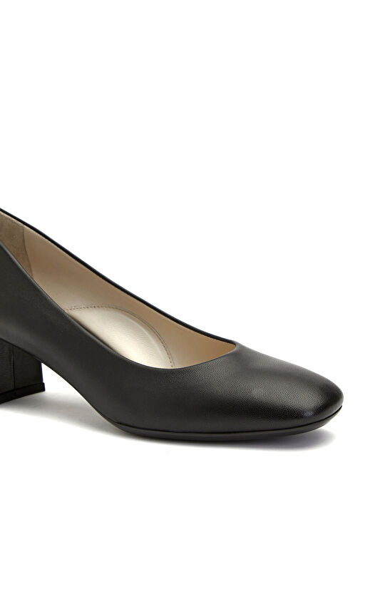 Siyah Rahat Deri Stiletto