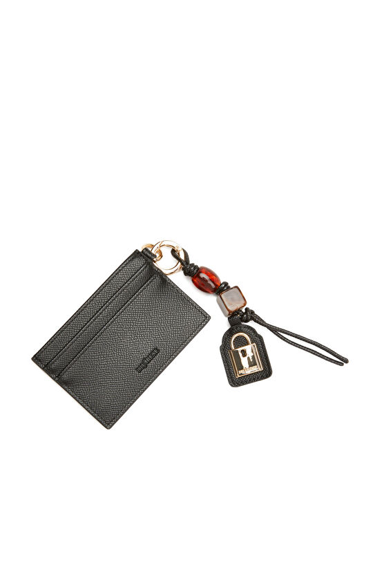 Siyah Charm Detaylı Kadın Kartlık