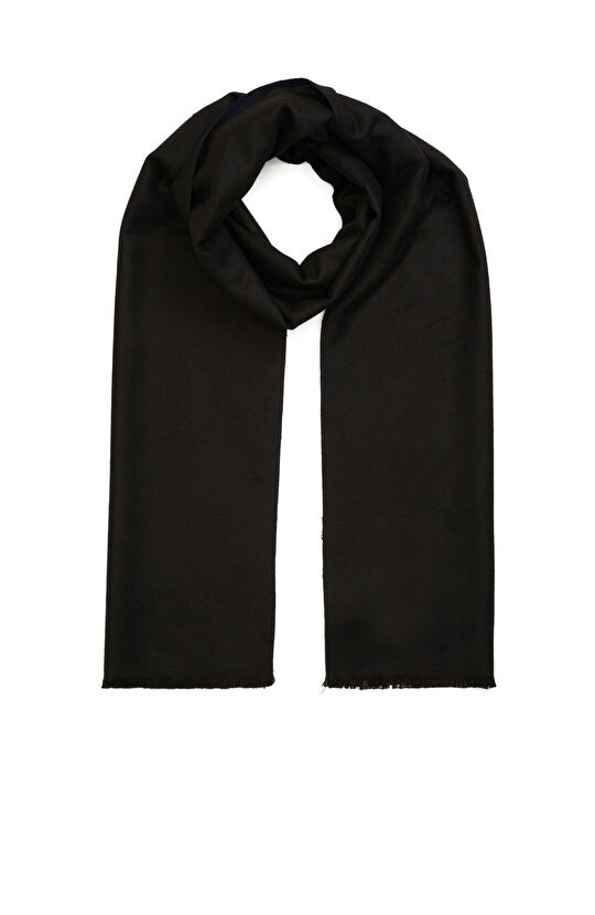 Black Double Sided Men's Soft Scarf
