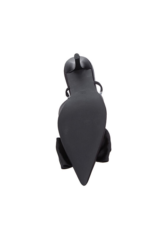 Black Buckle Detailed Stiletto