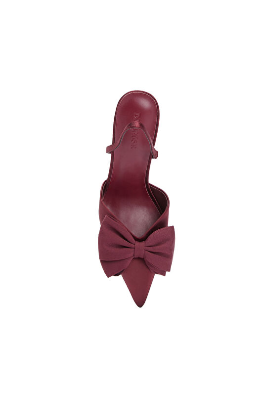 Burgundy Buckle Detailed Stiletto