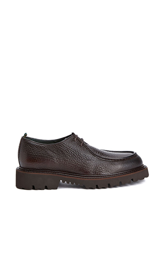 Brown Men's Leather Floater Shoes