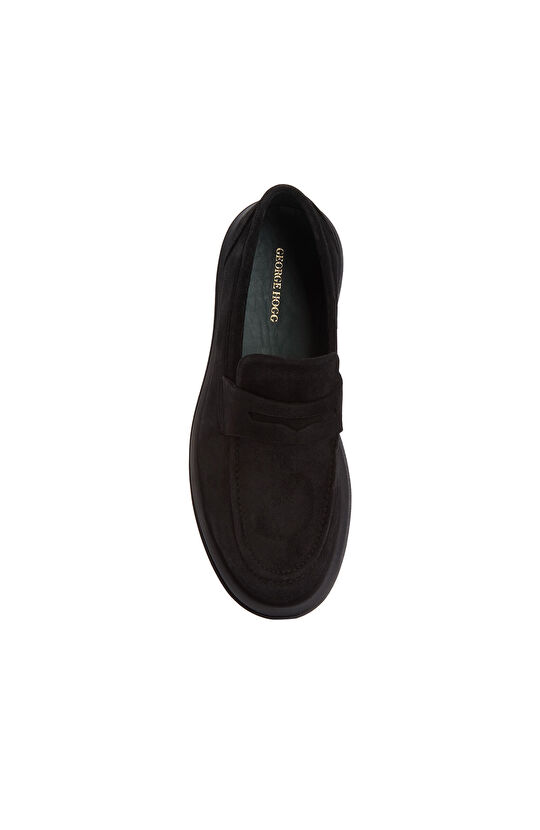 Siyah Erkek Süet Loafer
