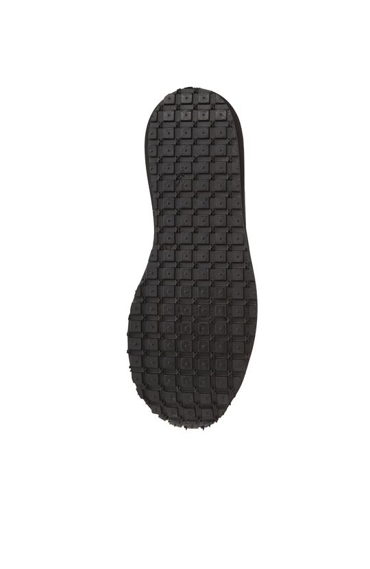 Siyah Silikon Kabartma Desenli Erkek Deri Sneaker