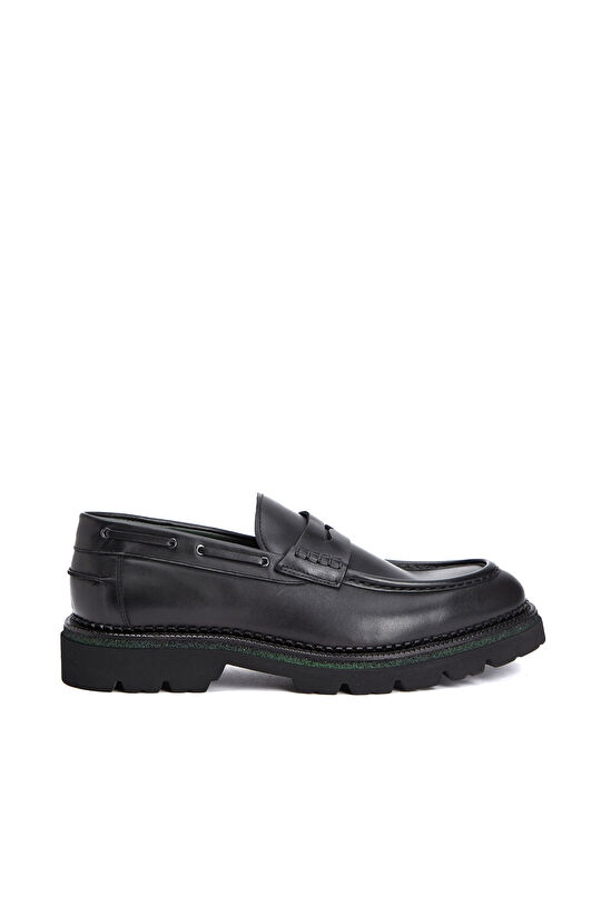 Siyah Erkek Deri Loafer
