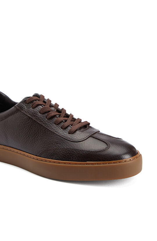 Kahverengi Erkek Floter Deri Sneaker