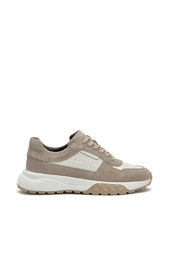 Ekru Bej Günlük Rahat Erkek Süet Sneaker