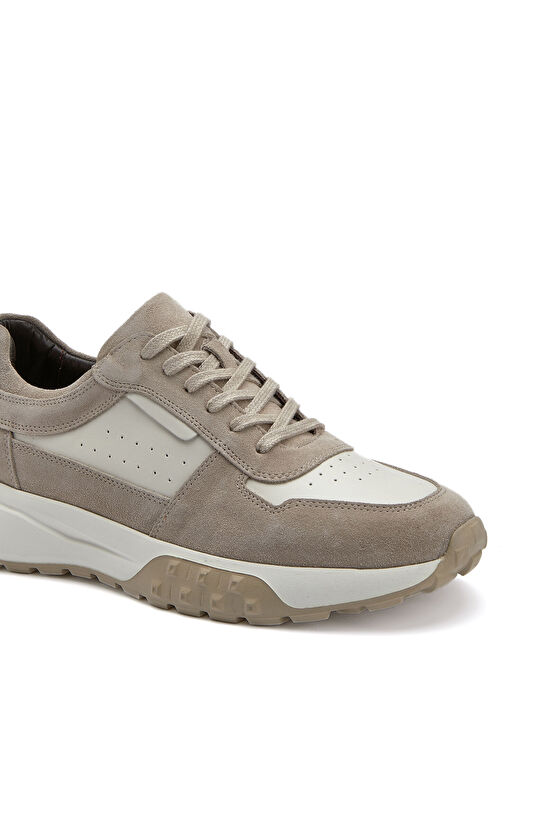 Ekru Bej Günlük Rahat Erkek Süet Sneaker