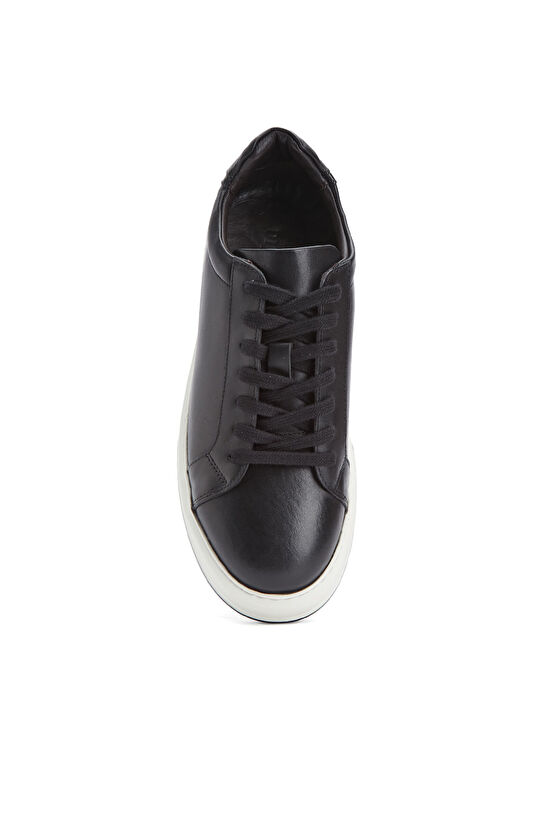 Siyah Günlük Rahat Erkek Deri Sneaker