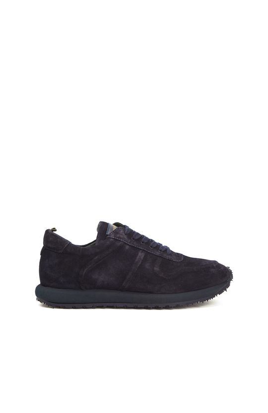 Lacivert Kabartma Desenli Erkek Süet Sneaker