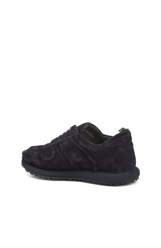 Lacivert Kabartma Desenli Erkek Süet Sneaker