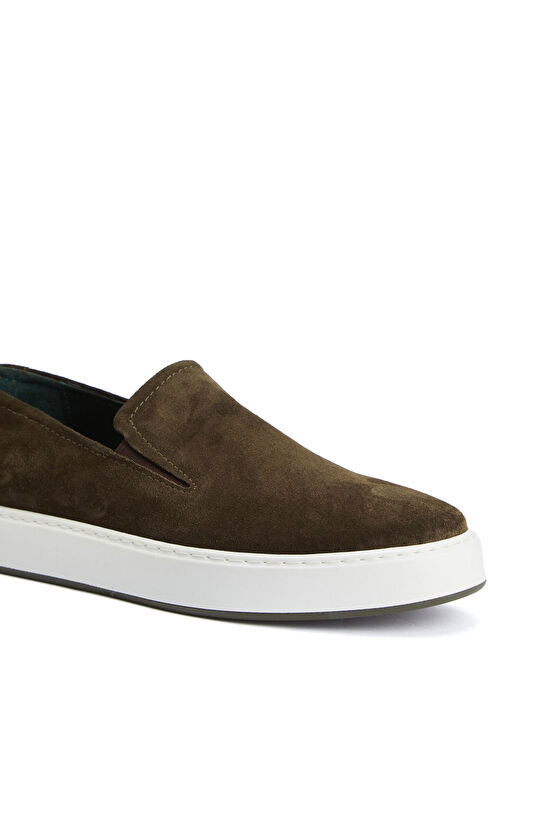 Khaki Men's Suede Loafer