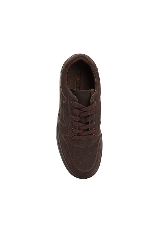 Kahverengi Erkek Nubuk Sneaker