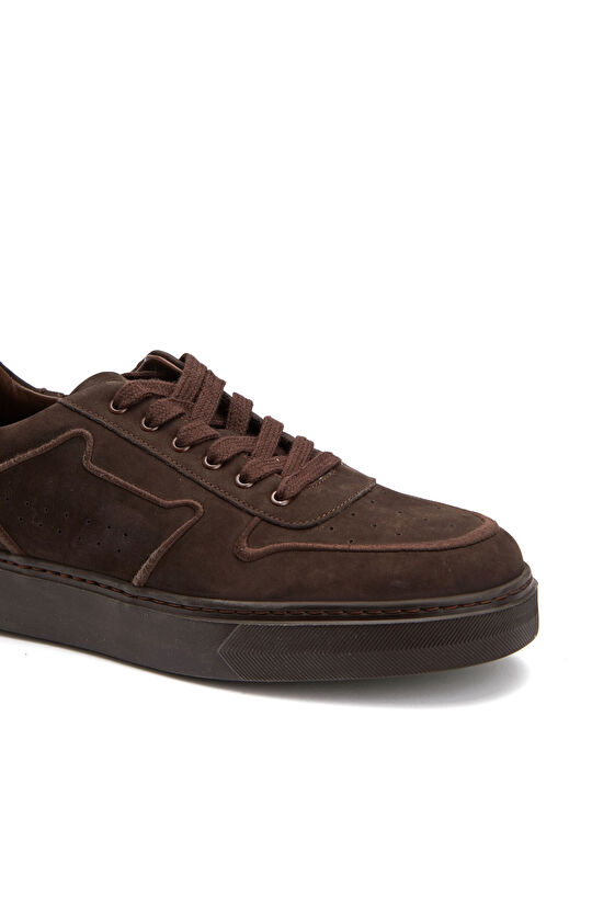 Kahverengi Erkek Nubuk Sneaker