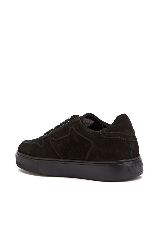 Siyah Erkek Nubuk Deri Sneaker