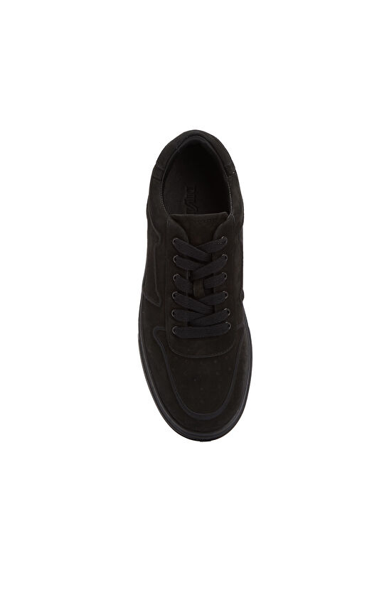 Siyah Erkek Nubuk Deri Sneaker