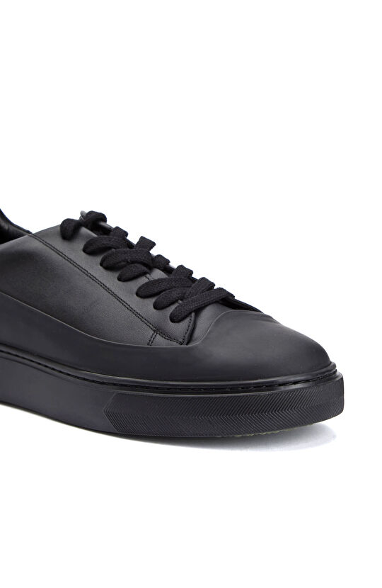 Siyah Erkek Deri Sneaker