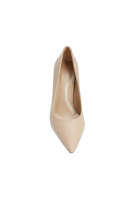 Beige Leather Stiletto