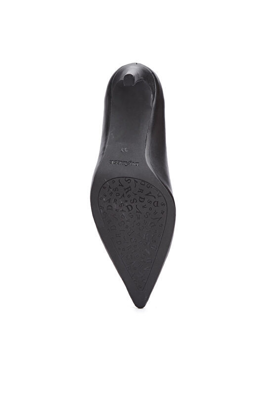 Siyah Deri Stiletto